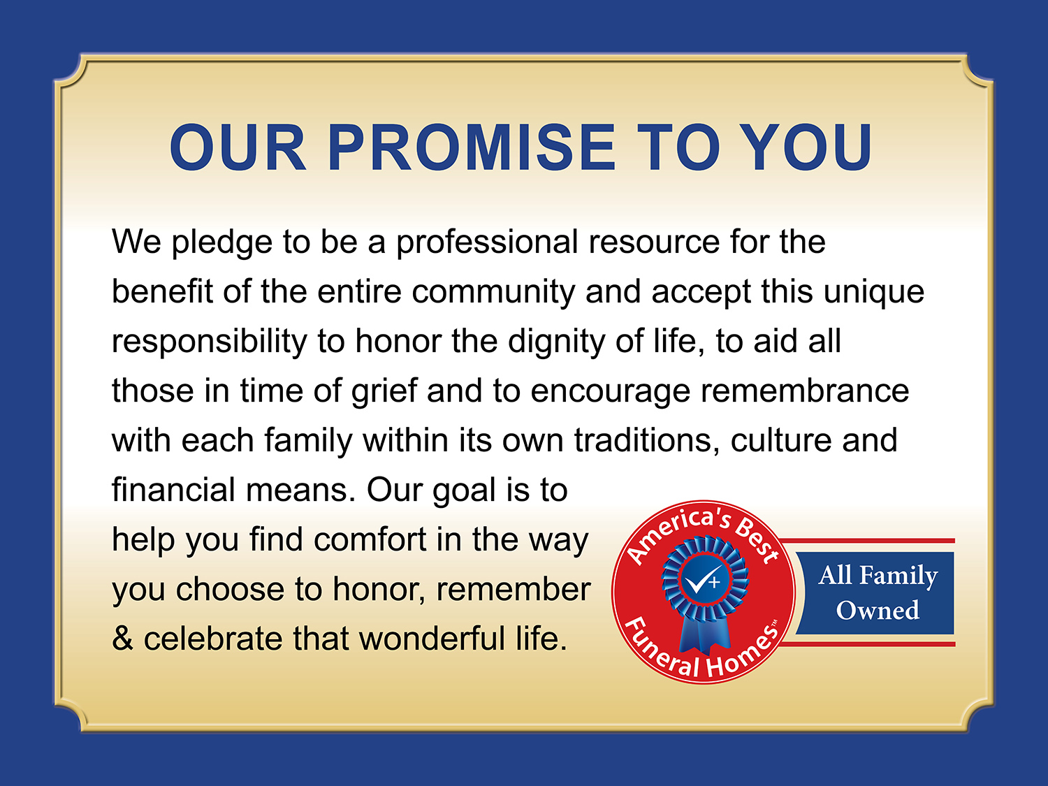 Remembrance of a lifetime